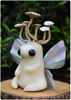 Yuki the Snow Fairy - Mushroom Cutis Collection | Art Doll Magical Fungi Animal on internet