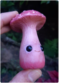 Collectible Miniature: Mushroom Being 14 - Pink | Fungus Art Doll - buy online