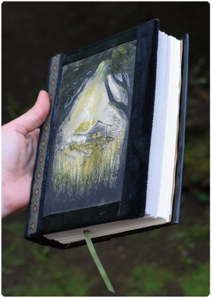 Grimoire LUX Forest House | Handmade Magic Diary 250pgs, Original Painting Cover - buy online