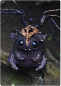 Talisco, the winged - Night Cutis Collection | Unique Magical Animal OOAK Art Doll - TerraTundra - Artes Mágicas