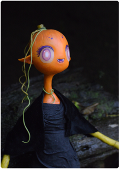 Lorasia, the playful - Lil Pumpkin Collection | unique OOAK Art Doll Halloween edition on internet