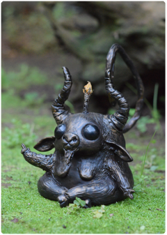 Baphomet zinho - Coleção Cutis da Noite | Art Doll Animal Mágico - loja online