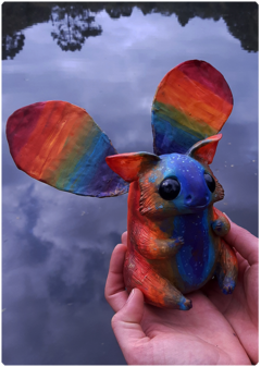 Ecorí - Rainbow Cutis Collection | Unique Magical Animal OOAK Art Doll on internet