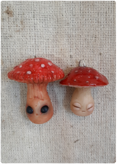 KIT 2 Mushroom Beings Amulets 19 and 20 | Magical Creatures Pendants - TerraTundra - Artes Mágicas