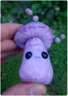 Collectible Miniature: Mushroom Being 12 - Iridescent Pastel | Fungus Art Doll on internet