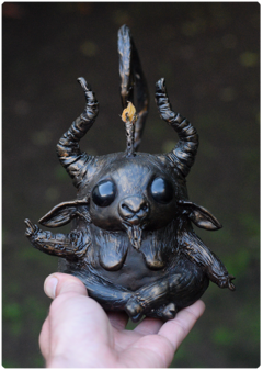 art doll escultura boneco articulado baphomet fantasia magia natureza terratundra arte gustavo floering