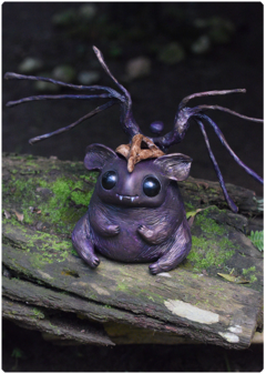 Talisco, the winged - Night Cutis Collection | Unique Magical Animal OOAK Art Doll - buy online