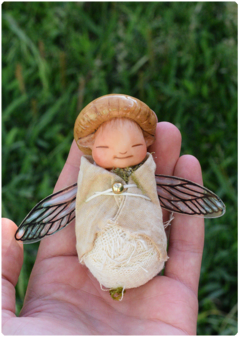 Mushroom Baby Fairy Art Doll 06