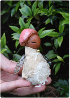 Mushroom Baby Fairy Art Doll 07 - TerraTundra - Artes Mágicas