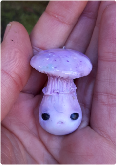 Mushroom Being Amulet 14 - Iridescent Pastel | Magical Creature Pendant on internet