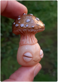 Mushroom Being Amulet 25 - Golden | Magical Creature Pendant on internet