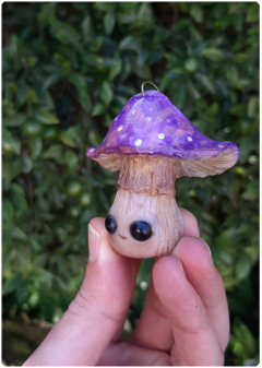 Mushroom Being Amulet 08 - Purple | Magical Creature Pendant - buy online