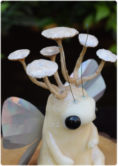 Yuki the Snow Fairy - Mushroom Cutis Collection | Art Doll Magical Fungi Animal - online store