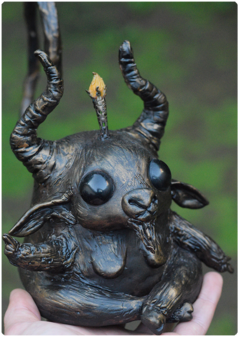 art doll sculpture baphomet magic nature fantasy terratundra art gustavo floering