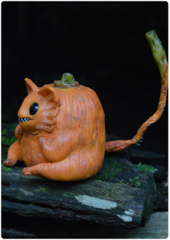 Coprinios, the pumpkin - Night Cutis Collection | Unique Magical Animal OOAK Art Doll - TerraTundra - Artes Mágicas