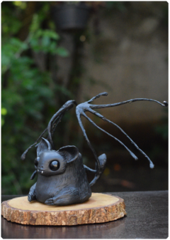 Image of Sulamon, the bat - Night Cutis Collection | Unique Magical Animal OOAK Art Doll