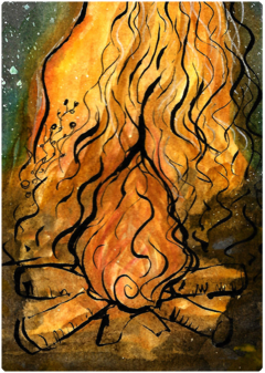 Print "Elemental Fire" A4 size - online store