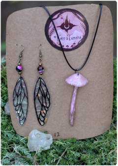 amulet kit mushroom fantasy earring fairy magic nature terratundra art gustavo floering