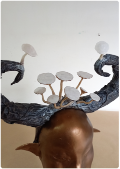 Mycelial Horns 03 | OOAK poseable art Mycelium Fungi ( - online store