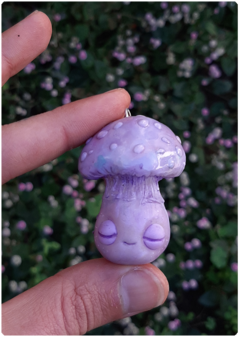 Mushroom Being Amulet 15 - Iridescent Pastel | Magical Creature Pendant - TerraTundra - Artes Mágicas