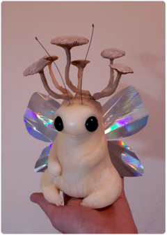 Image of Yuki the Snow Fairy - Mushroom Cutis Collection | Art Doll Magical Fungi Animal