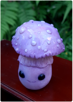 Collectible Miniature: Mushroom Being 11 - Iridescent Pastel | Fungus Art Doll