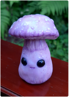 Miniatura Colecionável: Ser Cogumelo 12 - Pastel Iridescente | Art Doll Fungo - loja online