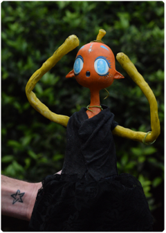 Image of Ooolien, the singer - Lil Pumpkin Collection | unique OOAK Art Doll Halloween edition