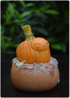 Image of Lil Pumpkin Buds 03 | miniature Art Doll Halloween edition