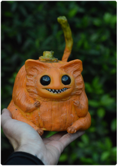 Image of Coprinios, the pumpkin - Night Cutis Collection | Unique Magical Animal OOAK Art Doll