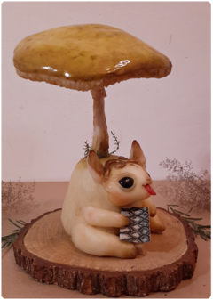 Ozoro, the restless - Mushroom Cutis Collection | Art Doll Magical Fungi Animal