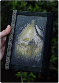 Grimoire LUX Forest House | Handmade Magic Diary 250pgs, Original Painting Cover - online store