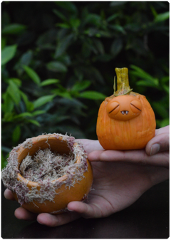 Lil Pumpkin Buds 02 | miniature Art Doll Halloween edition