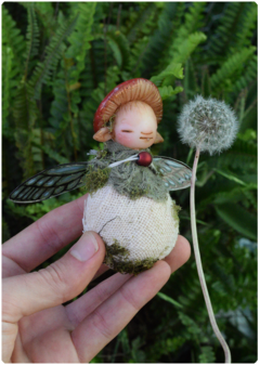 Mushroom Baby Fairy Art Doll 09