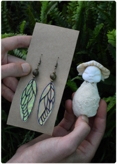 KIT 11 Personalize your Mushroom Baby Fairy + Fairy Wings Earrings