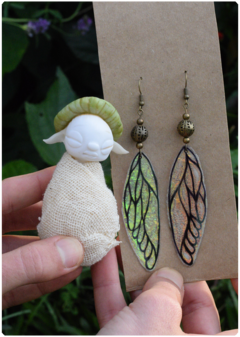 KIT 14 Personalize your Mushroom Baby Fairy + Fairy Wings Earrings