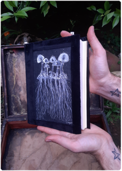 Grimoire LUX Mycelium | Handmade Magic Diary 200pgs, Original Painting Cover on internet