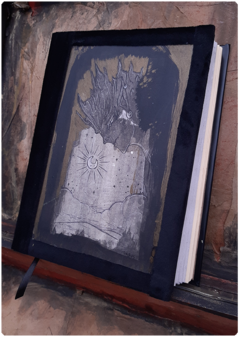 Grimoire LUX the Dark Night | Handmade Magic Diary 250pgs, Original Painting Cover - buy online