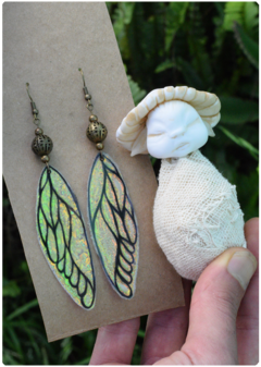 KIT 11 Personalize your Mushroom Baby Fairy + Fairy Wings Earrings - buy online