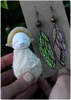 KIT 13 Personalize your Mushroom Baby Fairy + Fairy Wings Earrings