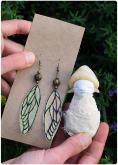 KIT 15 Personalize your Mushroom Baby Fairy + Fairy Wings Earrings on internet