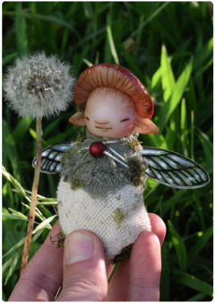 Mushroom Baby Fairy Art Doll 09