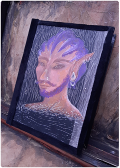 Grimoire LUX Mycelial Elf | Handmade Magic Diary 250pgs, Original Painting Cover - TerraTundra - Artes Mágicas