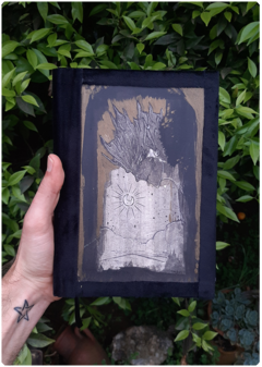 Grimoire LUX the Dark Night | Handmade Magic Diary 250pgs, Original Painting Cover on internet