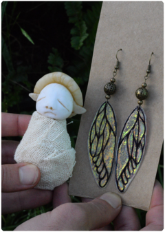 KIT 13 Personalize your Mushroom Baby Fairy + Fairy Wings Earrings - online store