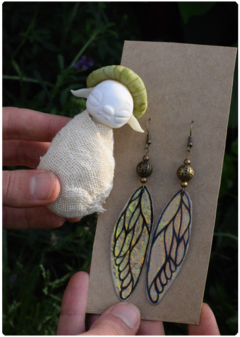 KIT 14 Personalize your Mushroom Baby Fairy + Fairy Wings Earrings on internet