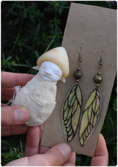 KIT 15 Personalize your Mushroom Baby Fairy + Fairy Wings Earrings