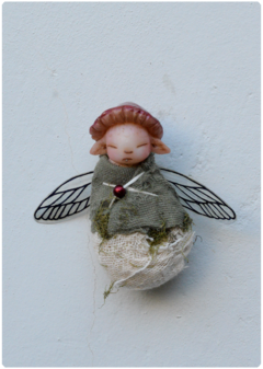 Mushroom Baby Fairy Art Doll 10 - TerraTundra - Artes Mágicas