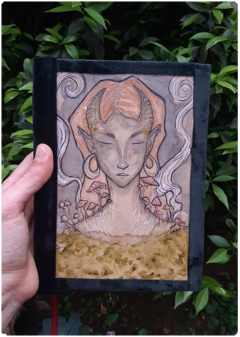 Magic Grimoire diary Handmade Notebook Art Sketchbook Terratundra Gustavo Floering