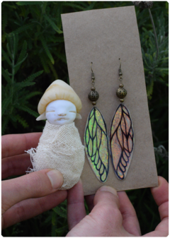 KIT 15 Personalize your Mushroom Baby Fairy + Fairy Wings Earrings - online store